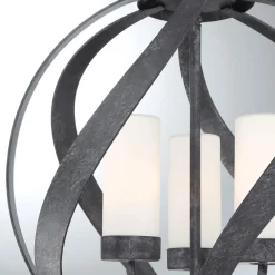 Elstead Pendelleuchte außen Metall Glas 3x E14 IP44 Ø 41 cm< Kugellampen|Rustikale Lampen