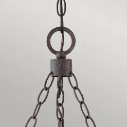 Metall Lampen|Rustikale Lampen*Elstead Pendelleuchte außen Ring IP44 rund Ø 76,2 cm Metall Glas E14