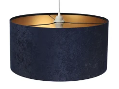 Hängelampen|Esszimmer Lampen*BPS Koncept Pendelleuchte Blau Gold Stoff Esstisch Lampe