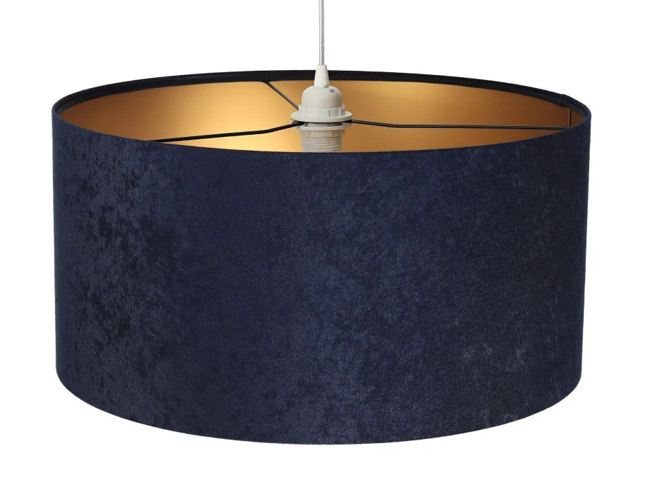 Hängelampen|Esszimmer Lampen*BPS Koncept Pendelleuchte Blau Gold Stoff Esstisch Lampe