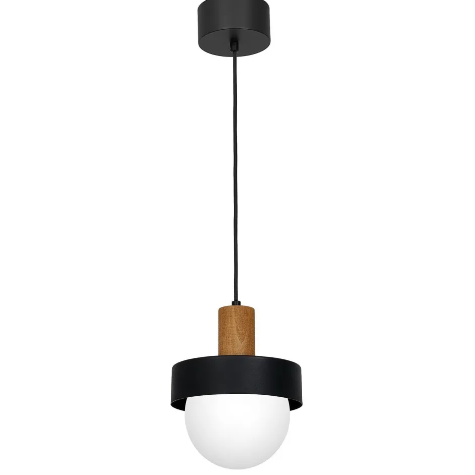 Hängelampen|Bürolampen*Luminex Pendelleuchte blendarm Glas Holz Metall Ø20 cm Modern
