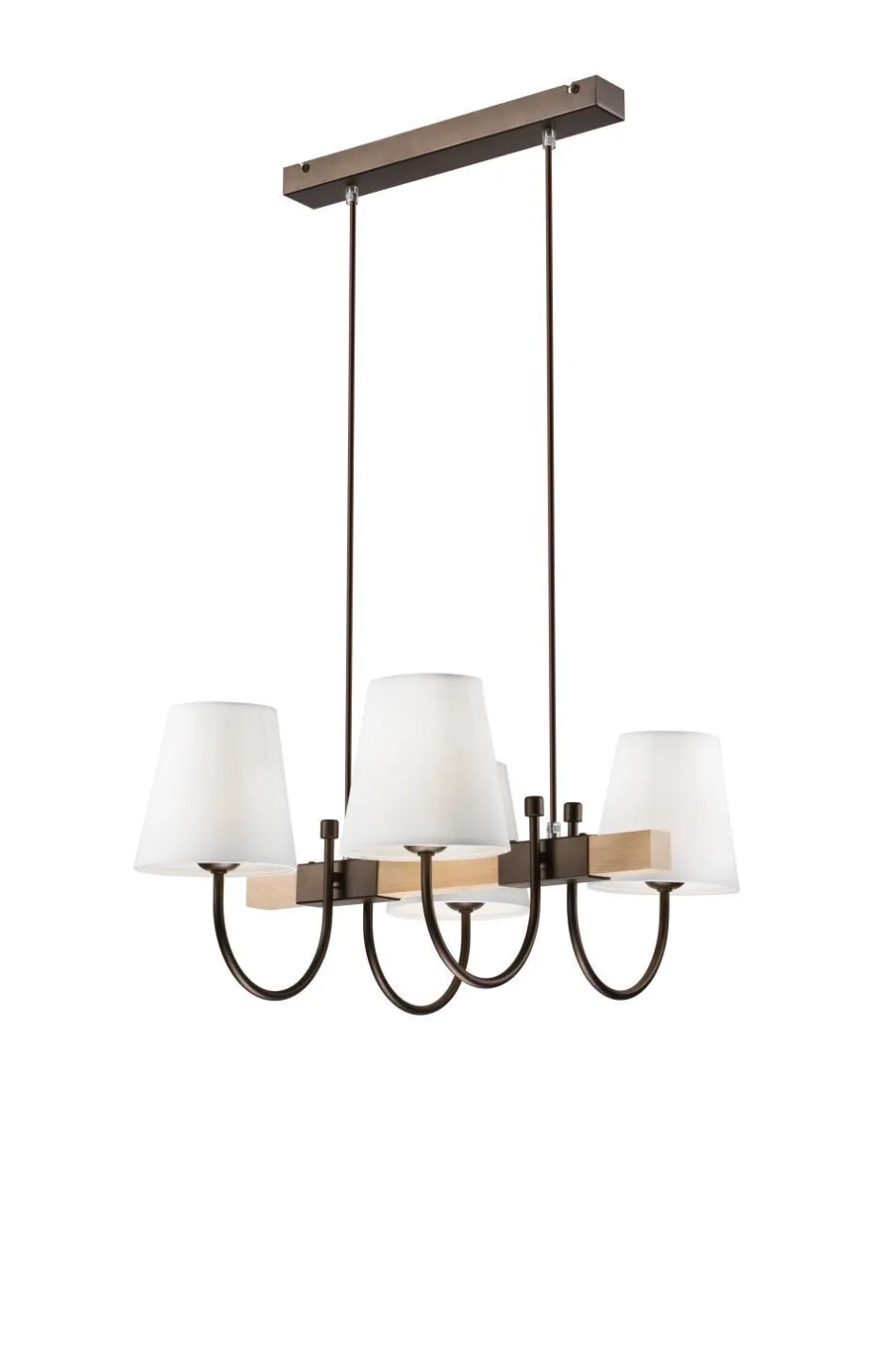 Lamkur Pendelleuchte Braun Holz 4-flmg Landhaus Esstisch< Hängelampen|Esszimmer Lampen