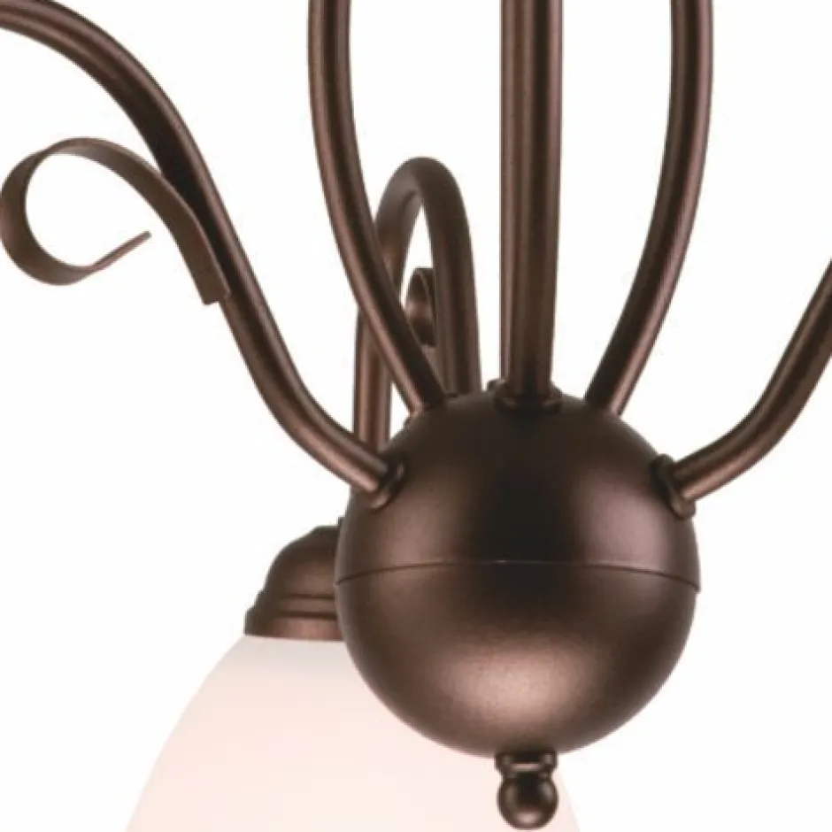 Hängelampen|Esszimmer Lampen*Lamkur Pendelleuchte Braun Metall Esstisch Rustikal 3xE27