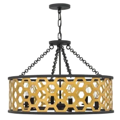 Elstead Pendelleuchte CELLA Gold 6-flmg verstellbar Lampe< Moderne Lampen|Designerlampen