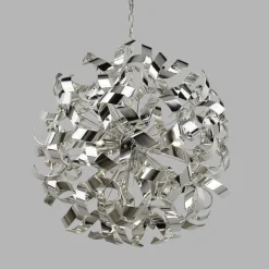 Hängelampen|Esszimmer Lampen*Searchlight Pendelleuchte Chrom D: 60 cm Metall 6x G9 dekorativ