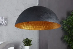 Hängelampen|Esszimmer Lampen*Invicta Interior Pendelleuchte Ø50cm rund Modern Design Gold schwarz