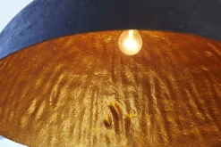 Hängelampen|Esszimmer Lampen*Invicta Interior Pendelleuchte Ø50cm rund Modern Design Gold schwarz