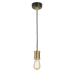 Elstead Pendelleuchte COLGAR aus Messing Industrie Design< Industrie Lampen|Vintage Lampen