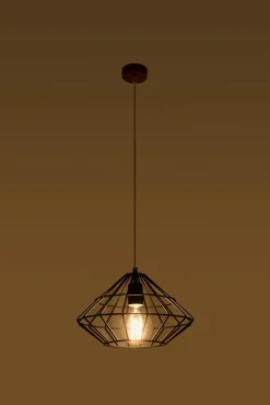 Sollux Pendelleuchte Draht geometrisch Käfigschirm E27< Hängelampen|Esszimmer Lampen