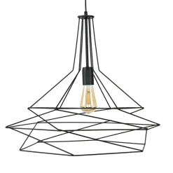 Jupiter Pendelleuchte Draht Schwarz geometrisch Esstisch< Hängelampen|Esszimmer Lampen