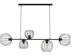 Kugellampen|Wohnzimmerlampen*Sigma Pendelleuchte E27 Schwarz Metall Retro Design