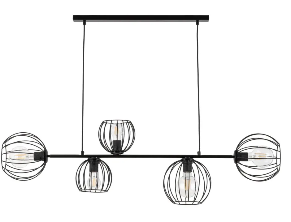 Kugellampen|Wohnzimmerlampen*Sigma Pendelleuchte E27 Schwarz Metall Retro Design