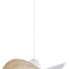 Hängelampen|Moderne Lampen*Sigma Pendelleuchte E27 Weiß Gold Modern Wellenschirm
