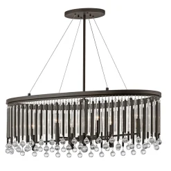 Deckenleuchten|Designerlampen*Elstead Pendelleuchte EDIN Kristall L:92cm kürzbar Lampe