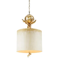 Elstead Pendelleuchte ELIF Ø38cm Creme kürzbar Hängelampe< Moderne Lampen|Designerlampen