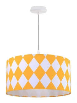 BPS Koncept Pendelleuchte ERIK Weiß Orange rund Retro Esstisch< Hängelampen|Esszimmer Lampen