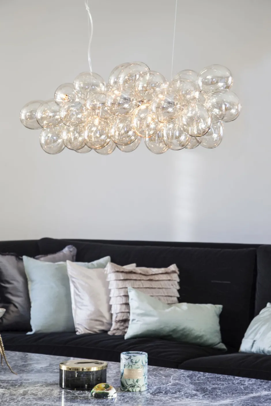 Hängelampen|Bürolampen*By Rydéns Pendelleuchte Esstisch B: 80 cm Metall Rauchglas 8x G9