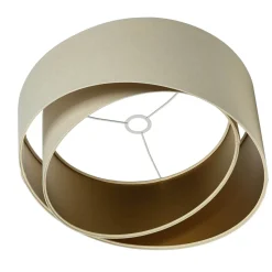 Hängelampen|Esszimmer Lampen*BPS Koncept Pendelleuchte Esstisch Creme Gold Stoff Lampe