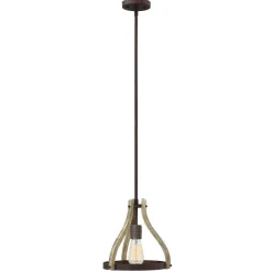 Hängelampen|Küchenlampen*Elstead Pendelleuchte Esstisch Holz Metall verstellbar ESITEESH