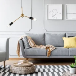 Lamkur Pendelleuchte Esstisch in Gold Metall Wohnzimmer< Hängelampen|Esszimmer Lampen