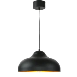 Luminex Pendelleuchte Esstisch Metall rund 40 cm Schwarz Gold< Moderne Lampen|Küchenlampen