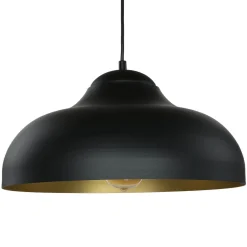 Luminex Pendelleuchte Esstisch Metall rund 40 cm Schwarz Gold< Moderne Lampen|Küchenlampen