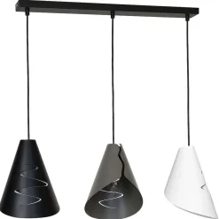 Hängelampen|Esszimmer Lampen*Luminex Pendelleuchte Esstisch Metall 3x E27 Modern dekorativ