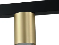 Wohnzimmerlampen|Esszimmer Lampen*Masterlight Pendelleuchte Esstisch Schwarz Gold 5-flammig GU10