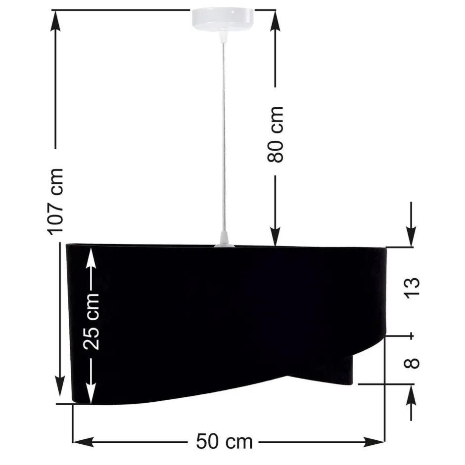 BPS Koncept Pendelleuchte Esstisch Schwarz Silber Stoff Ø50cm< Moderne Lampen|Wohnzimmerlampen