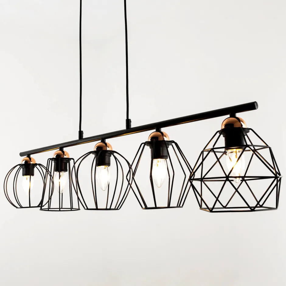 Easylight Pendelleuchte Esstisch Schwarz Drahtgestell Schirm< Designerlampen|Moderne Lampen