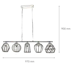 Easylight Pendelleuchte Esstisch Schwarz Drahtgestell Schirm< Designerlampen|Moderne Lampen