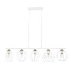 Designerlampen|Moderne Lampen*Easylight Pendelleuchte Esstisch Weiß Drahtgestell Schirm