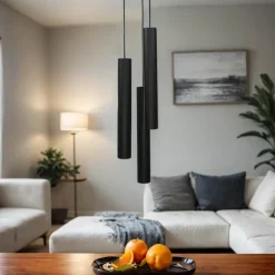 Moderne Lampen|Esszimmer Lampen*Easylight Pendelleuchte EYE Schwarz 3-flmg Wohnzimmer Lampe