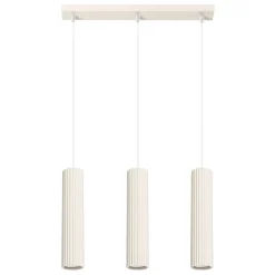 Hängelampen|Wohnzimmerlampen*Sollux Pendelleuchte 3-flammig GU10 B: 45 cm in Creme Modern