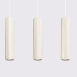 Hängelampen|Wohnzimmerlampen*Sollux Pendelleuchte 3-flammig GU10 B: 45 cm in Creme Modern