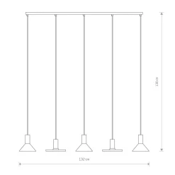Nowodvorski Pendelleuchte 5-flammig GU10 Schwarz Metall verstellbar< Wohnzimmerlampen|Metall Lampen