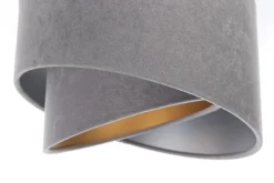 Hängelampen|Bürolampen*BPS Koncept Pendelleuchte 3-flammig in Weiß Grau Silber E27 Stoff