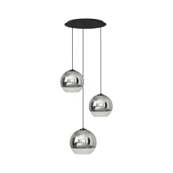 Nowodvorski Pendelleuchte 3-flammig Schwarz Chrom E27 Glas Metall< Hängelampen|Bürolampen