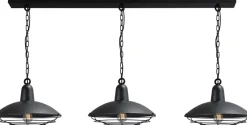 Masterlight Pendelleuchte 3-flammig Schwarz Loft Design< Hängelampen|Industrie Lampen