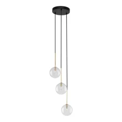 Hängelampen|Esszimmer Lampen*TK Lighting Pendelleuchte 3-flammig verstellbar Glas Metall Ø 25 cm G9