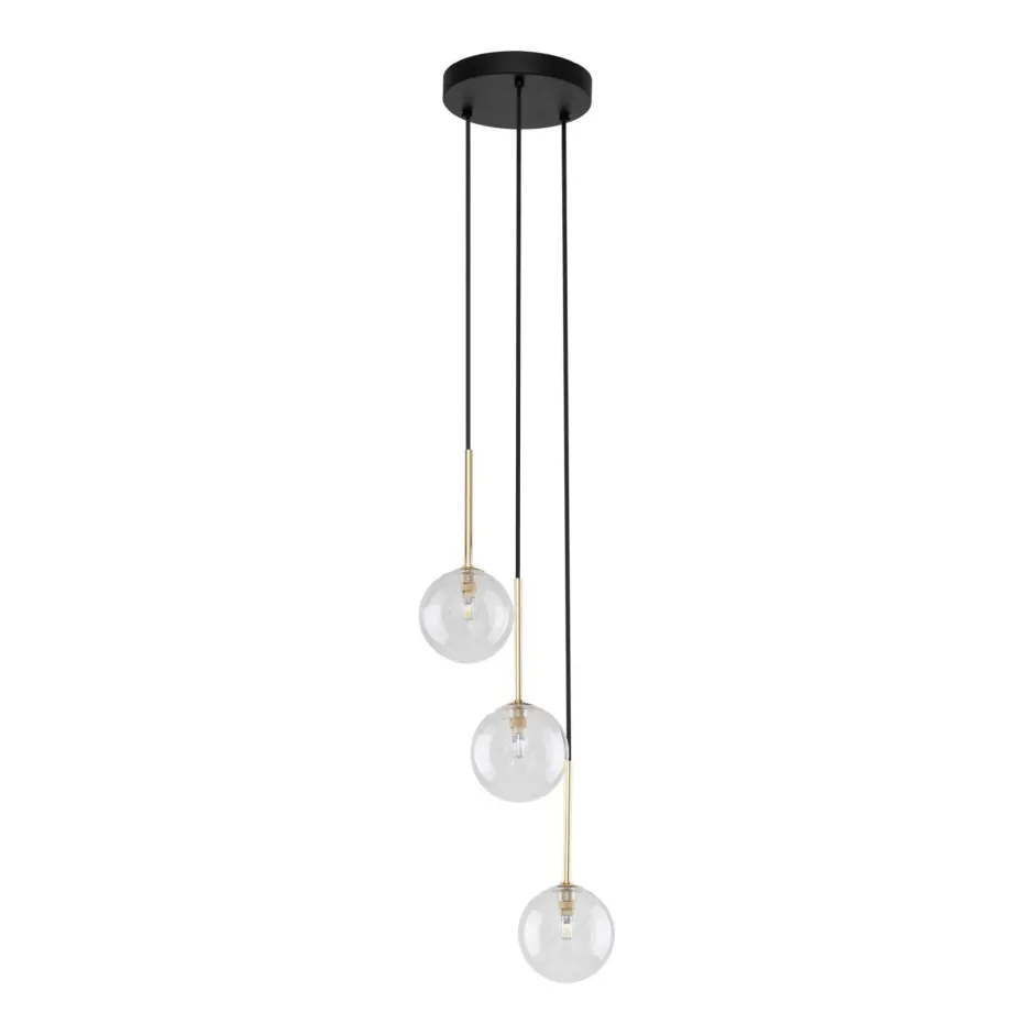 Hängelampen|Esszimmer Lampen*TK Lighting Pendelleuchte 3-flammig verstellbar Glas Metall Ø 25 cm G9
