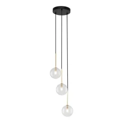 Hängelampen|Esszimmer Lampen*TK Lighting Pendelleuchte 3-flammig verstellbar Glas Metall Ø 25 cm G9