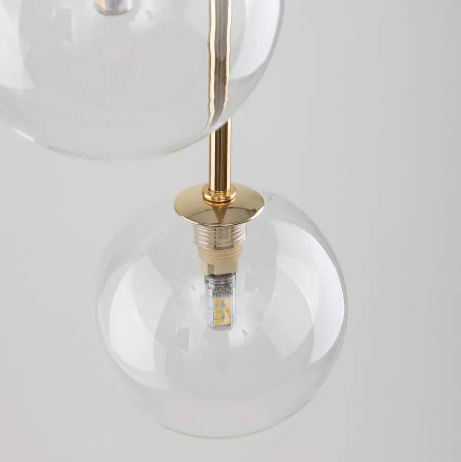 Hängelampen|Esszimmer Lampen*TK Lighting Pendelleuchte 3-flammig verstellbar Glas Metall Ø 25 cm G9