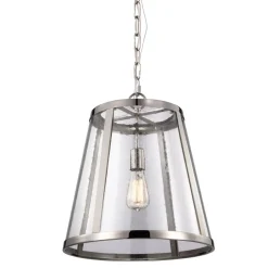 Elstead Pendelleuchte FLOR Nickel Ø41cm Lampe Wohnzimmer< Hängelampen|Moderne Lampen
