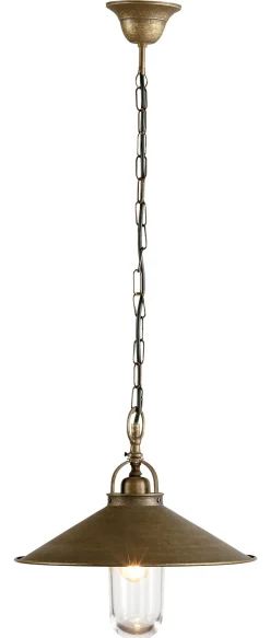 Lampen Aus Aller Welt|Rustikale Lampen*Giovanni Battista Pendelleuchte für Außen Giada Echt-Messing