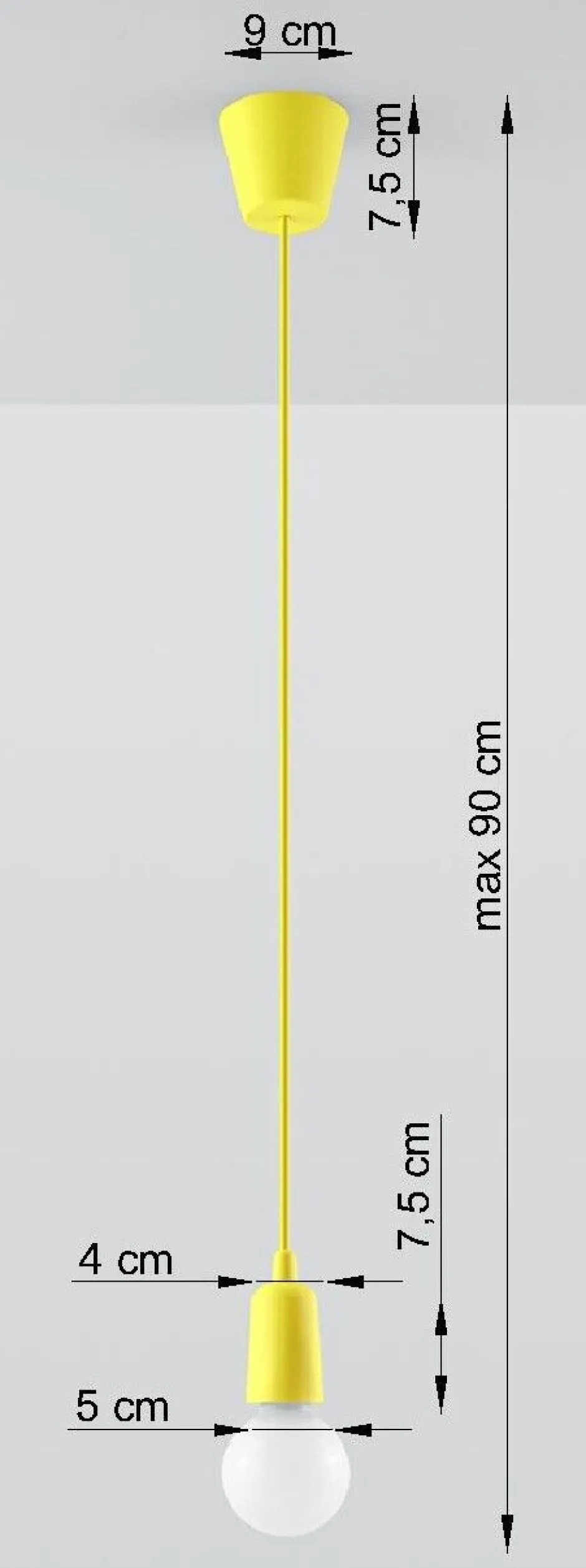 Sollux Pendelleuchte Gelb Retro vielseitig NESSA Wohnzimmer< Retro Lampen|Wohnzimmerlampen