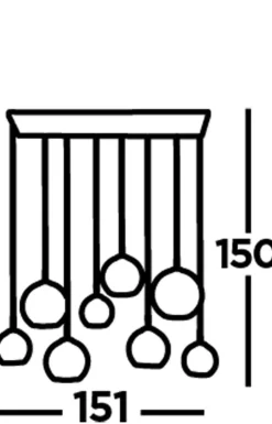 Hängelampen|Bürolampen*Searchlight Pendelleuchte Glas B: 151 cm Bunt Kugel Schirme 8x E27