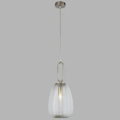 Hängelampen|Esszimmer Lampen*Searchlight Pendelleuchte Glas Metall Ø 24 cm H: 1,3 m verstellbar E27