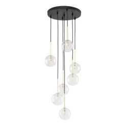 TK Lighting Pendelleuchte Glas Metall H: max. 97 cm verstellbar 7x G9< Hängelampen|Esszimmer Lampen