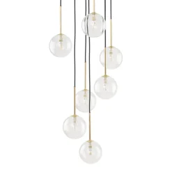 TK Lighting Pendelleuchte Glas Metall H: max. 97 cm verstellbar 7x G9< Hängelampen|Esszimmer Lampen